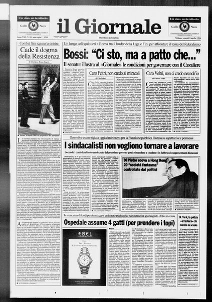 Il giornale : quotidiano del mattino